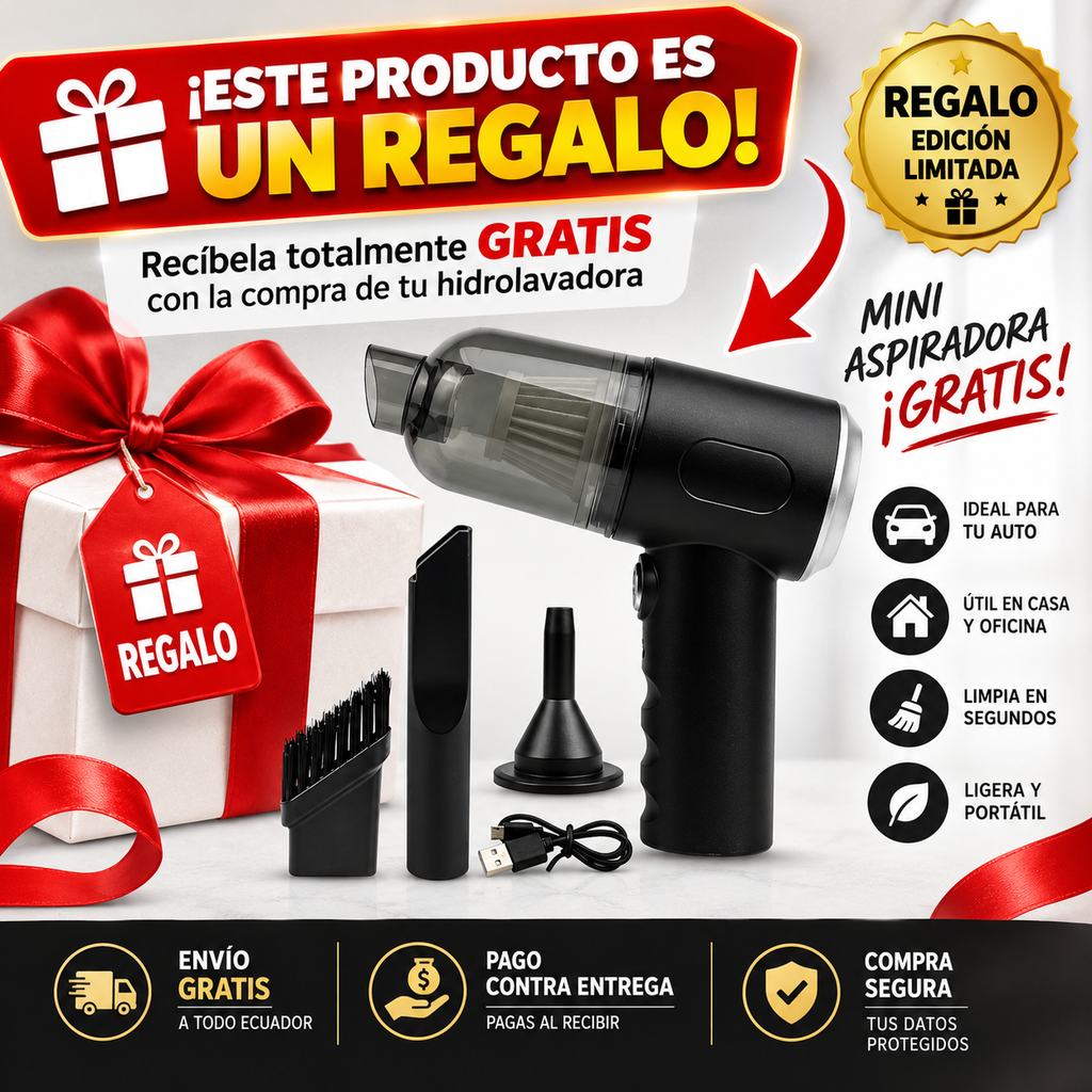 HIDROLAVADORA DE ALTA PRESIÓN + MINI ASPIRADORA DE REGALO 🚿 🎁